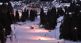 Ski Tracks at Night